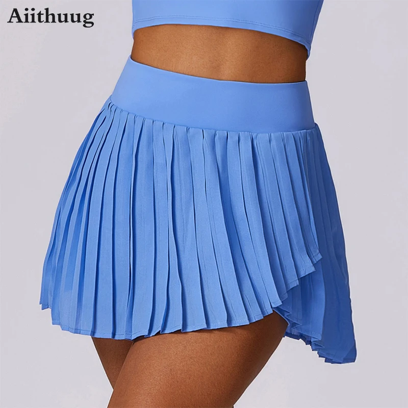 

Aiithuug Fake Two Pieces With Pocket Pleated Golf Skirt Tennis Skorts Women's High Waisted Soft Elastic Athletic Golf Skirts