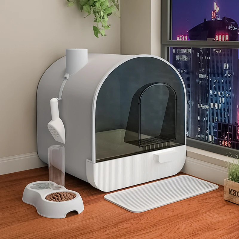 Litter Box Large Cat Bedpans Corner Sandbox Carpet Design Toilet Cat