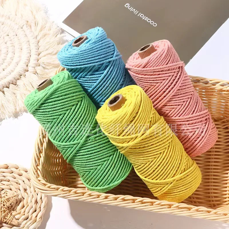 Macrame Cord Rope Cotton Twine Thread String Crafts 4mm 10Meters DIY Sewing Handmade Bohemia Wedding Party Home Decorati