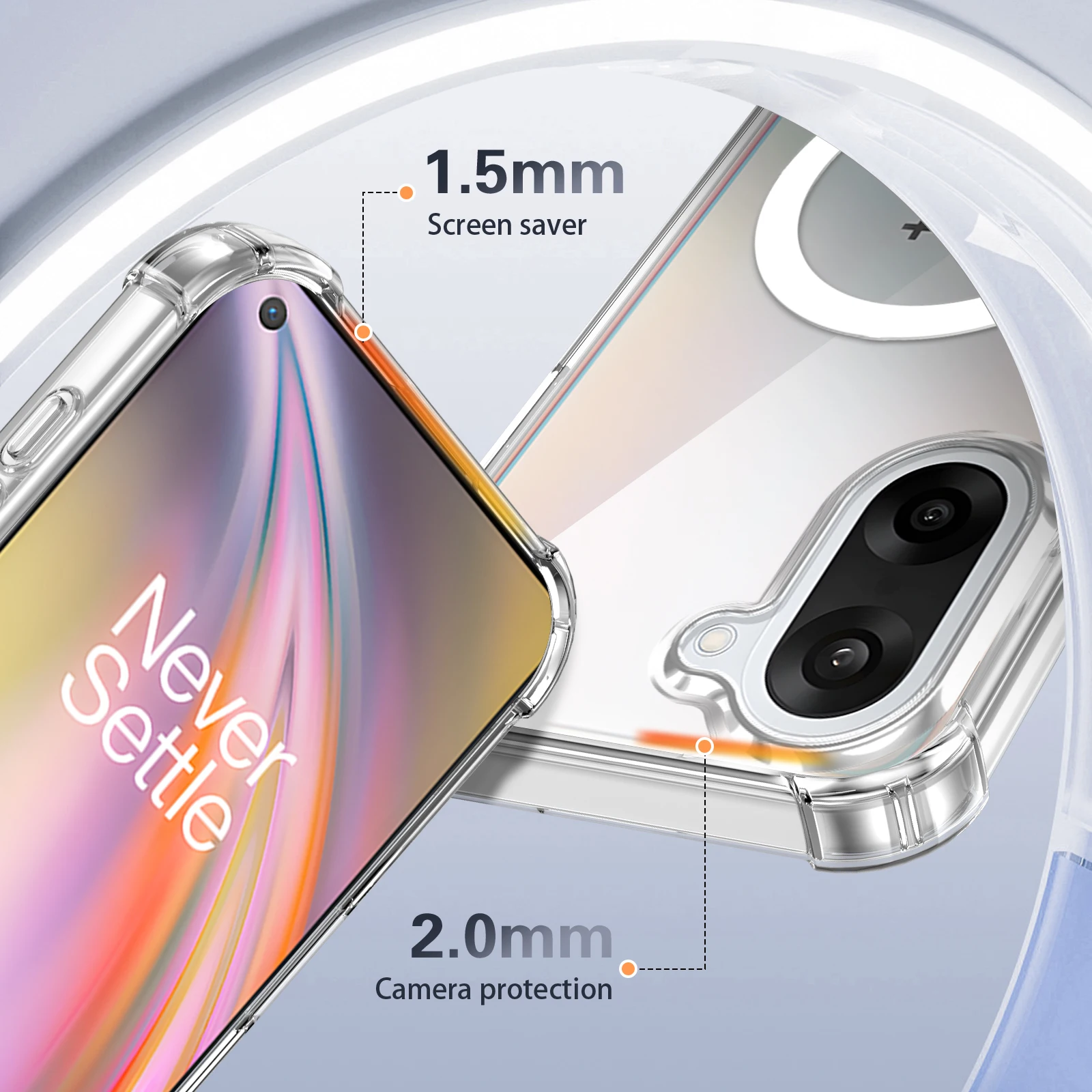 Luxury Magnetic Transparent Phone Case with Airbag Shockproof Protection