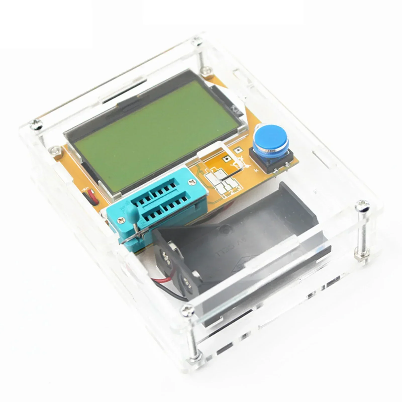 For DIY Electronics LCR-T4 Digital Transistor Tester Digital Transistor Tester With Case Capacitors Diodes LED Tube 2