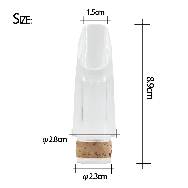 ABS Transparent Mouthpiece Clear Tube Flute Head Clarinet Mouthpiece Wind Instrument Accessories