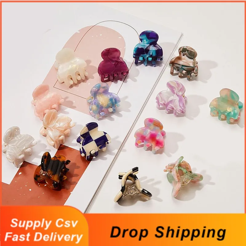 

Корейские женские заколки-крабы для волос из ацетата, милые леопардовые заколки небольшого размера, аксессуары для укладки волос