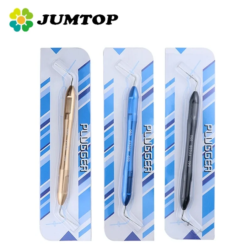 JUMTOP Dental endodoncia mano Plugger gutapercha raíz Canal herramientas de instrumento de llenado Vertical