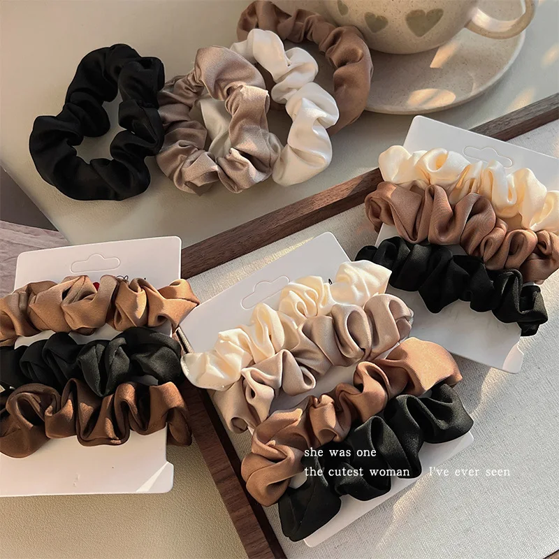 Set 3 elastici per capelli in raso per donna accessori acconciatura_voghion.com