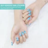 10/12 Sheets Self-adhesive Nail Stickers With Nail File Full Pack Nail Stickers Creative DIY Nail Art Decals Girls Color Fashion 2