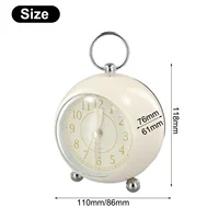 Mini Alarm Clock Vintage Stylish Vintage Alarm Clock Silent And Night Light Bedroom Bedside Decor Table Desktop For Kids Student 2