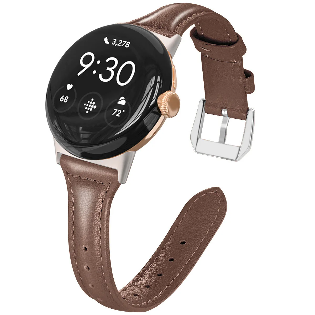 Slim & Elegant Genuine Leather Watch Band - Sleek No-Gap Design