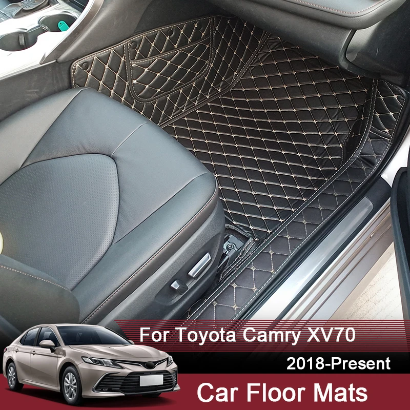 

Car 3D Full Surround Custom Foot Mat For Toyota Camry XV70 2018-2024 LHD Leather Floor Protect Waterproof Pad Auto Accessories