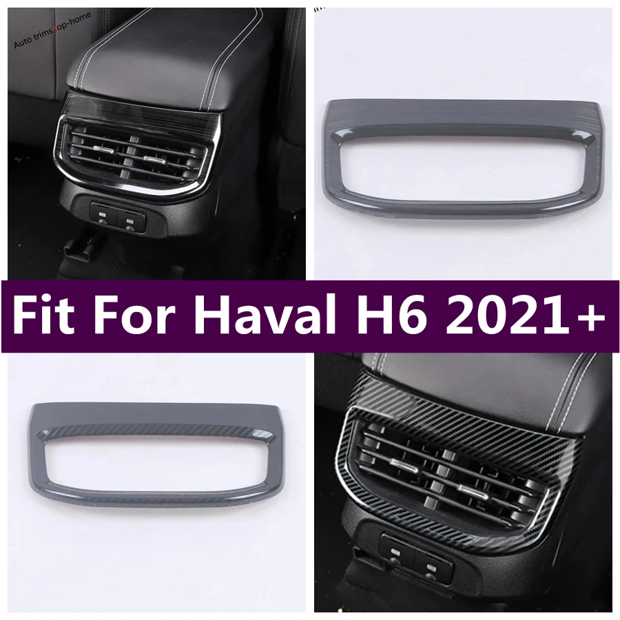 

Rear Seat Console Air Conditioner Outlet Frame Cover Trim Garnish Stickers Car Styling Accessories Fit For Haval H6 2021 2022