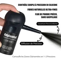 Adglamful Fibers capillaires (15g) – Volume instantané 10sec, applicateur en spray pour cheveux clairsemés |   Couverture invisible et uniforme 6