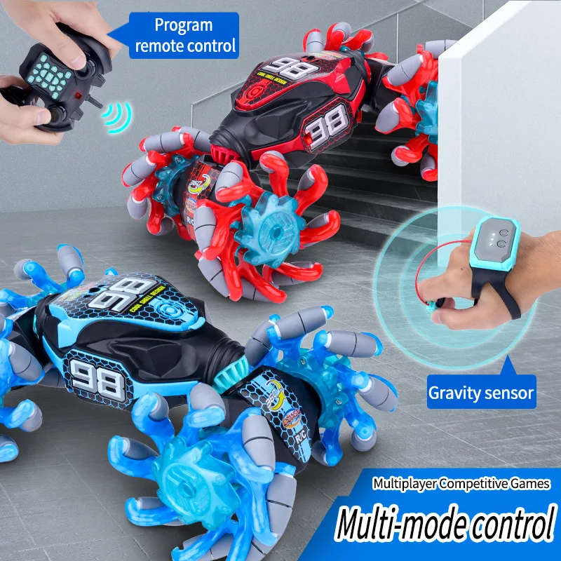4wd Rc Car 2.4g Deformation Explosion Glare Big Wheel Drift Stunt