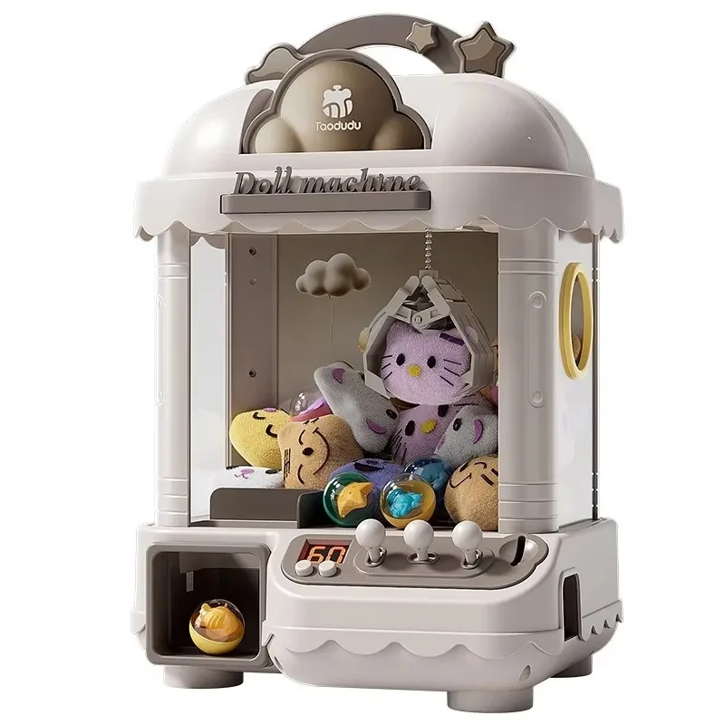 Big Size DIY Doll Machine Kids Coin Operated Play Game Mini Claw Catch Toy Crane Machines Music Doll Children Xmas Gifts Toys