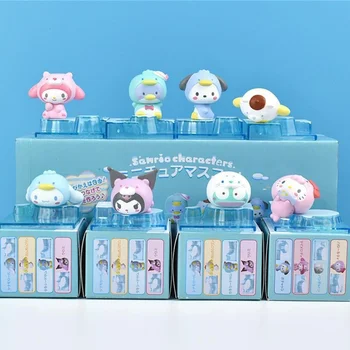 Sanrio Blind Box Kawaii Kuromi Cinnamoroll Melody Hello Kitty Action Figure Snow World Girl Gift Kids Christmas Gift 2