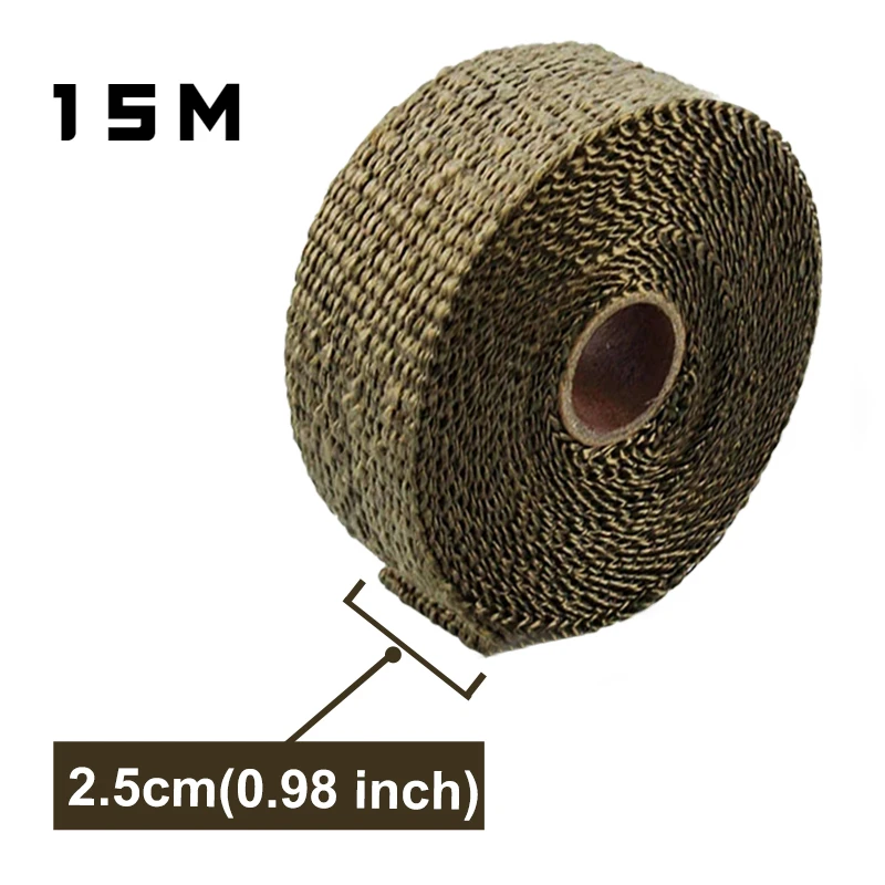 15M High Heat Insulation Wrap Exhaust Header Pipe Cloth Tape for Car  Motorcycle