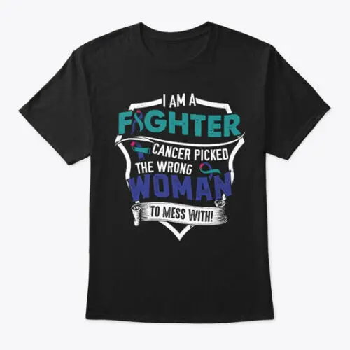 

I Am A Fighter Thyroid Cancer T-Shirt Made in the USA Size S to 5XL