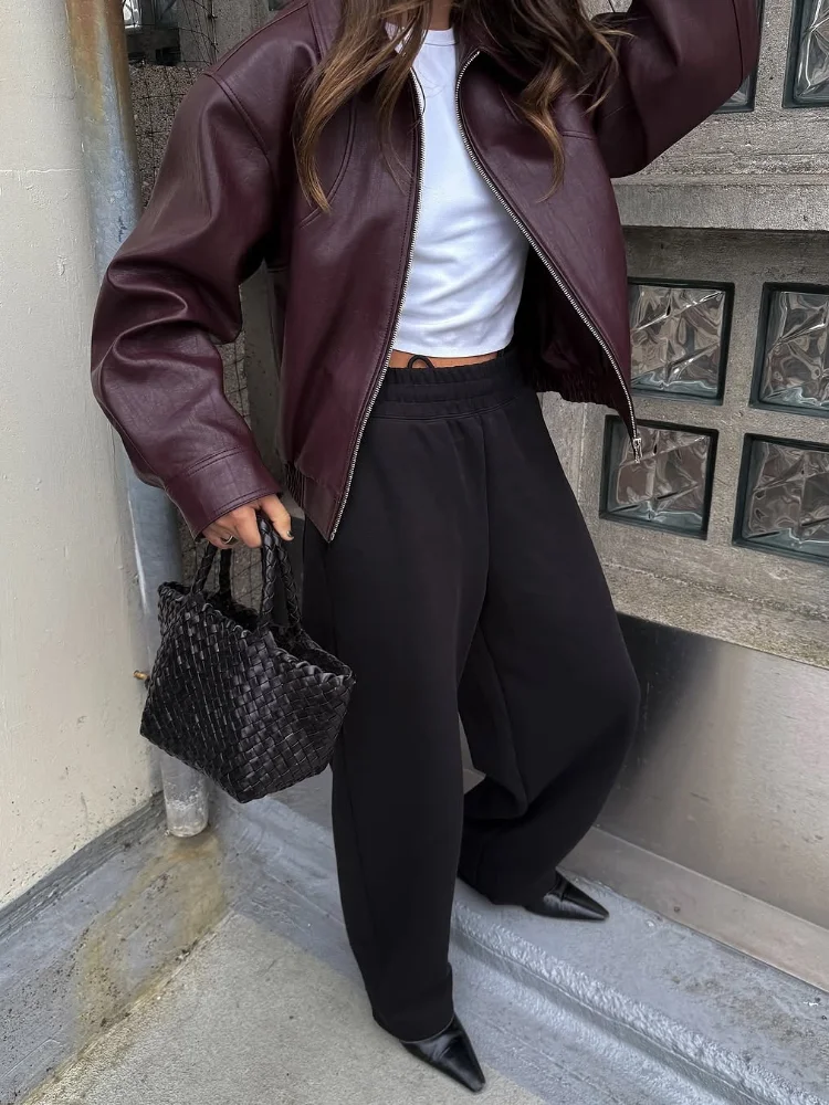 Women’s Wine Red Leather Jacket 6