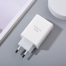 Infinix Fast Charging 45W Power Adapter with 6A USB - C Cable - EU Plug - EU Charger Only