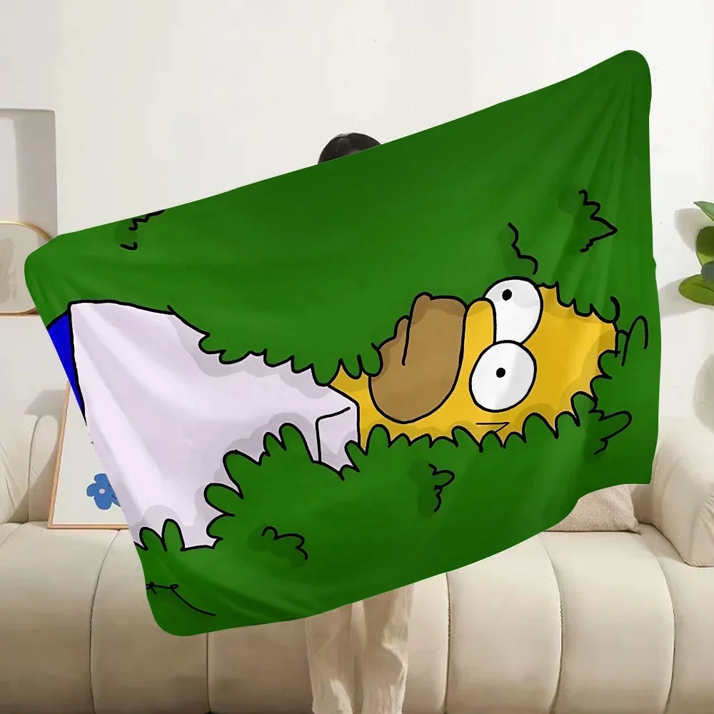 Hot Fun Cute cartoon Printed Blanket Picnic Blankets Warm Blanket Soft and Comfortable Blanket S-Simpsons Home Travel Birthday 2