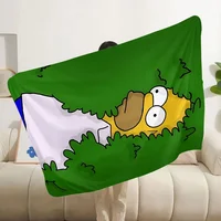 Hot Fun Cute cartoon Printed Blanket Picnic Blankets Warm Blanket Soft and Comfortable Blanket S-Simpsons Home Travel Birthday 2