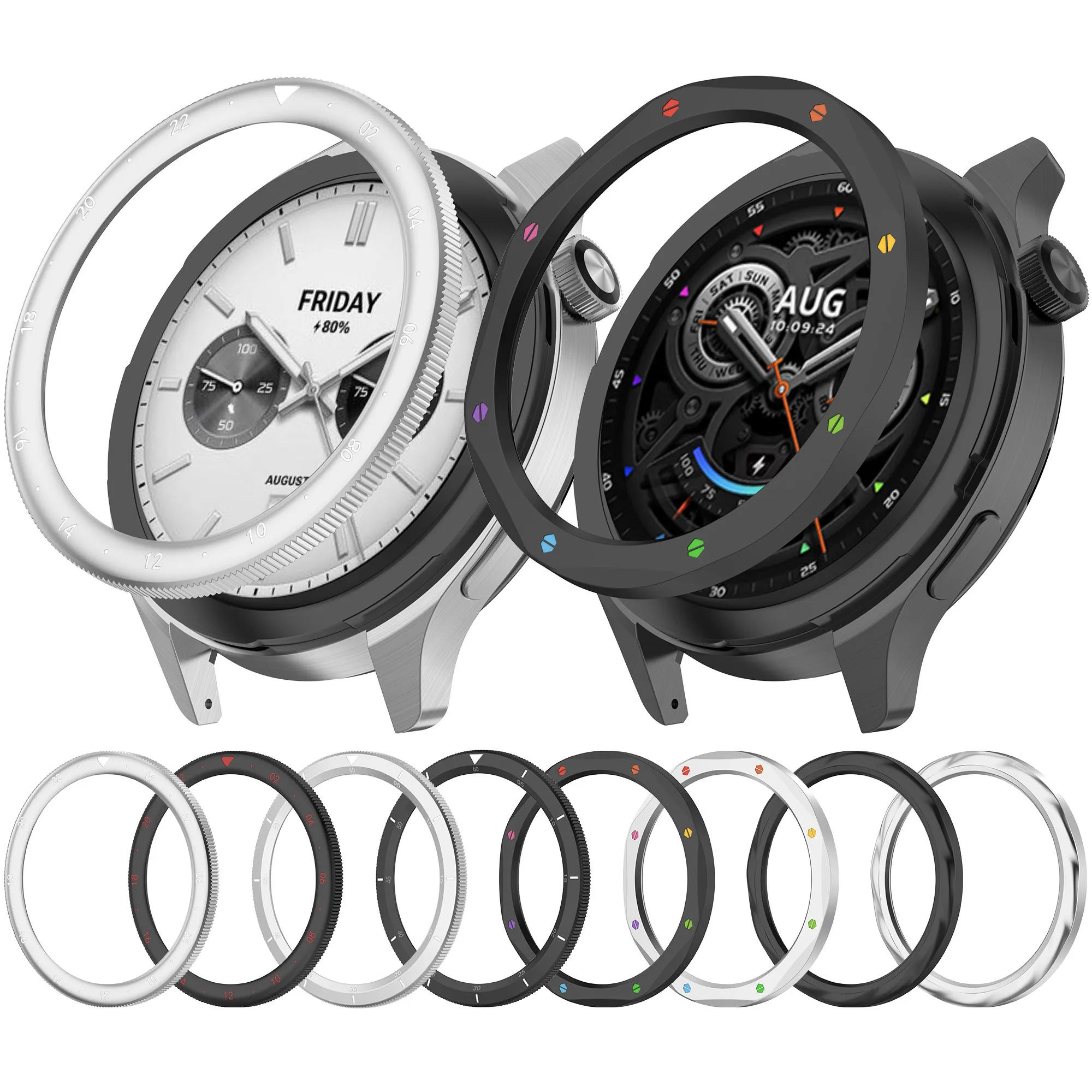 Sleek Metal Bezel Ring Case with Protective Film