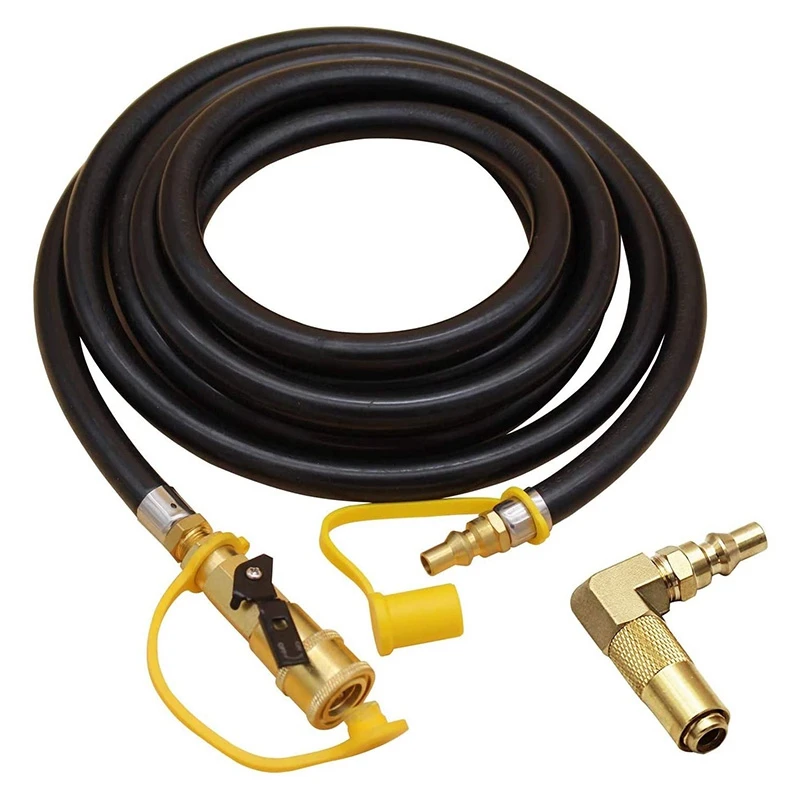 

12FT Male/Female Quick-Connect RV Propane Hose With Elbow Adapter For Blackstone 17Inch/22Inch Griddles