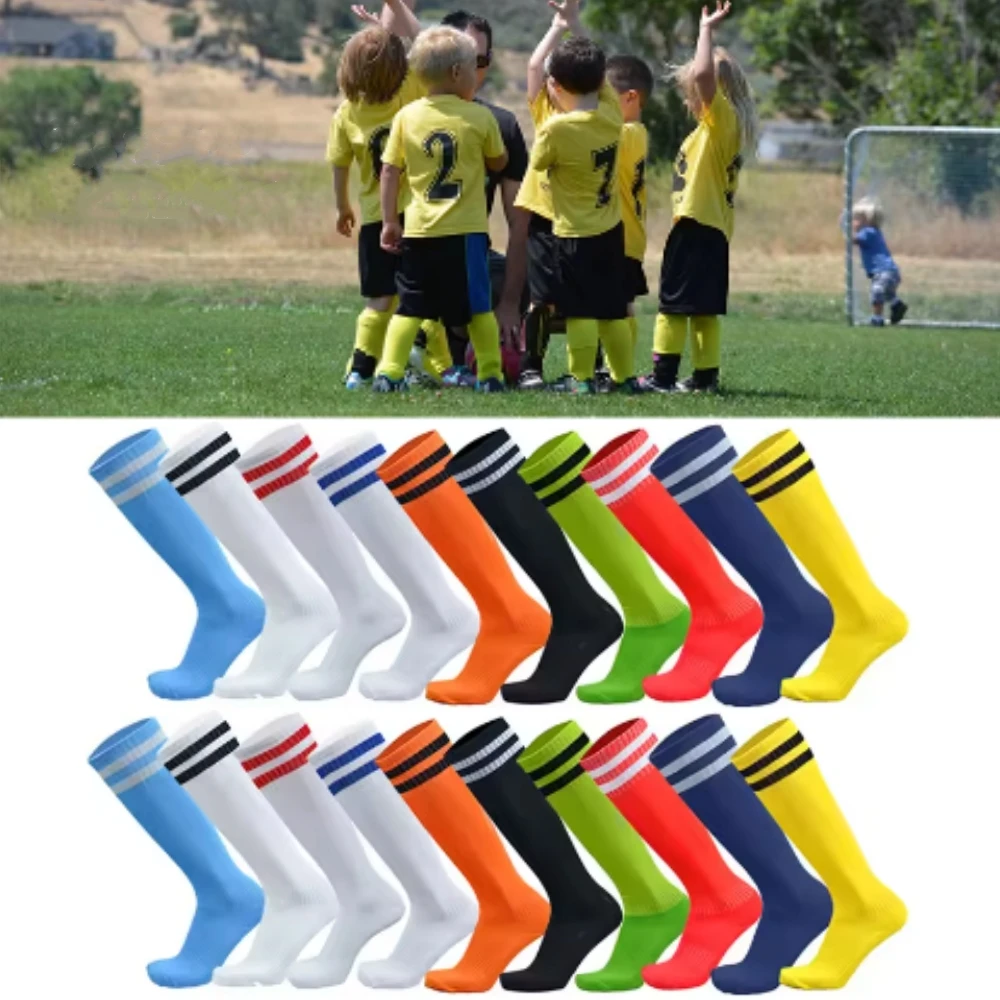 Football Sports Socks Long Knee Cotton Spandex 1 Pair Kids Legging Stockings Soccer Baseball Ankle Adults Children Socks sports socks