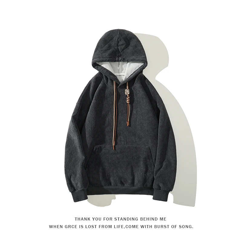 

2023 осенне-весенний Модный черный свитер для мужчин в стиле хип-хоп, пуловер с длинными рукавами, толстовки, толстовка, одежда