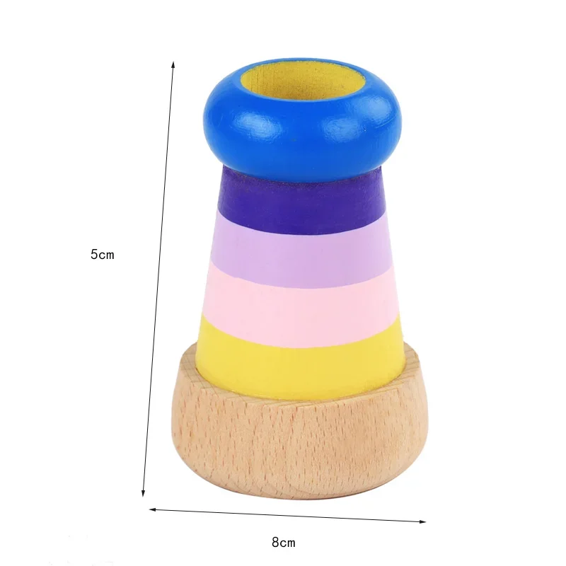 Wooden Magical Mini Kaleidoscope Toys Bee Eye Effect Polygon Prism Children Learning Early Educational Toy for Kids Puzzle Games