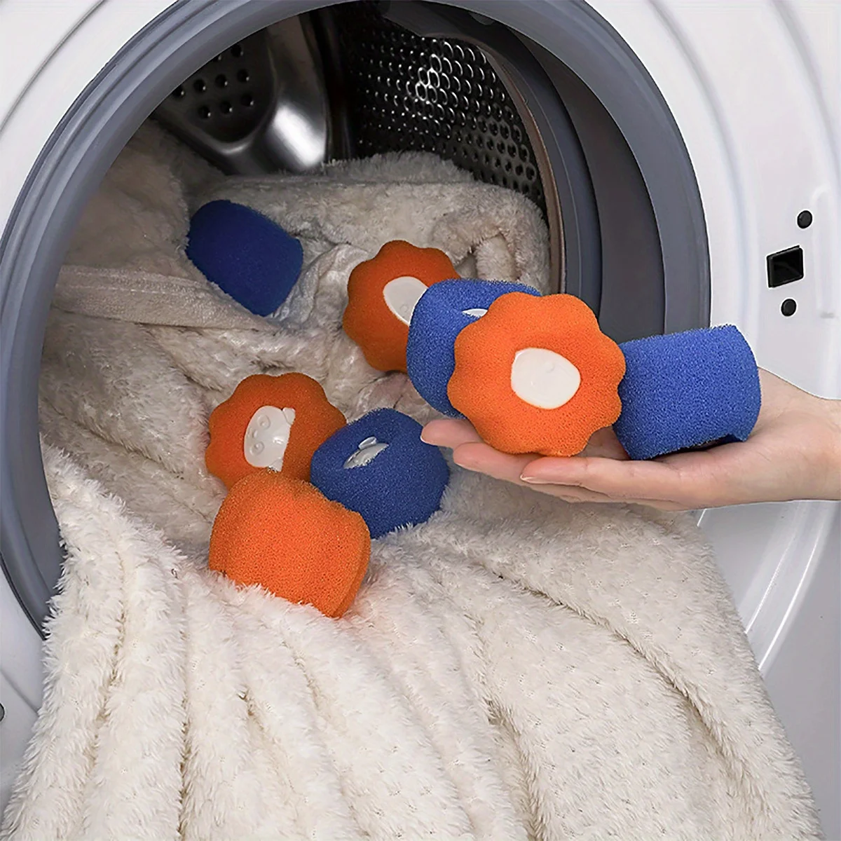 Pet Hair Remover for Washing Machine Reusable Cat Dog Fur Removal Tool Lint Collector Dryer Laundry Cleaning Brush with Sticky