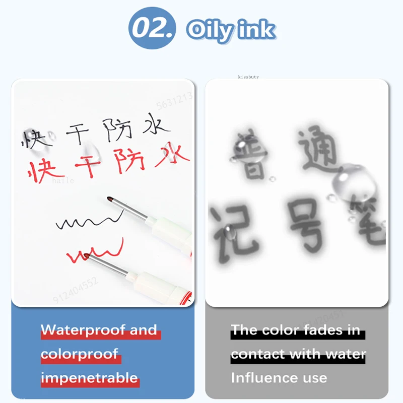 Long Nib Markers 8Pcs/Set Perforating 20mm Deep Hole For Metal Bathroom Woodworking Decoration