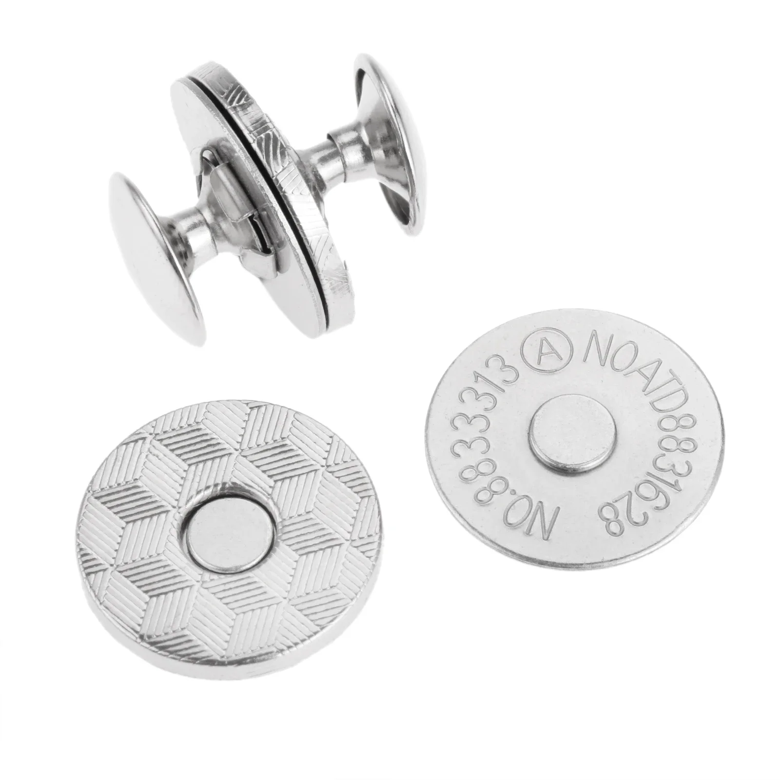 100 Set Di Bottoni A Pressione In Argento 12 Mm | Senza Nichel Con Punte | Per Pelle, Tessuti E Riparazioni
