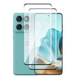 Premium Tempered Glass Full Cover 3D Curved Screen Protector with 9H Hardness and Lens Film for Edge 60 Fusion (Only 2 Front Glass)