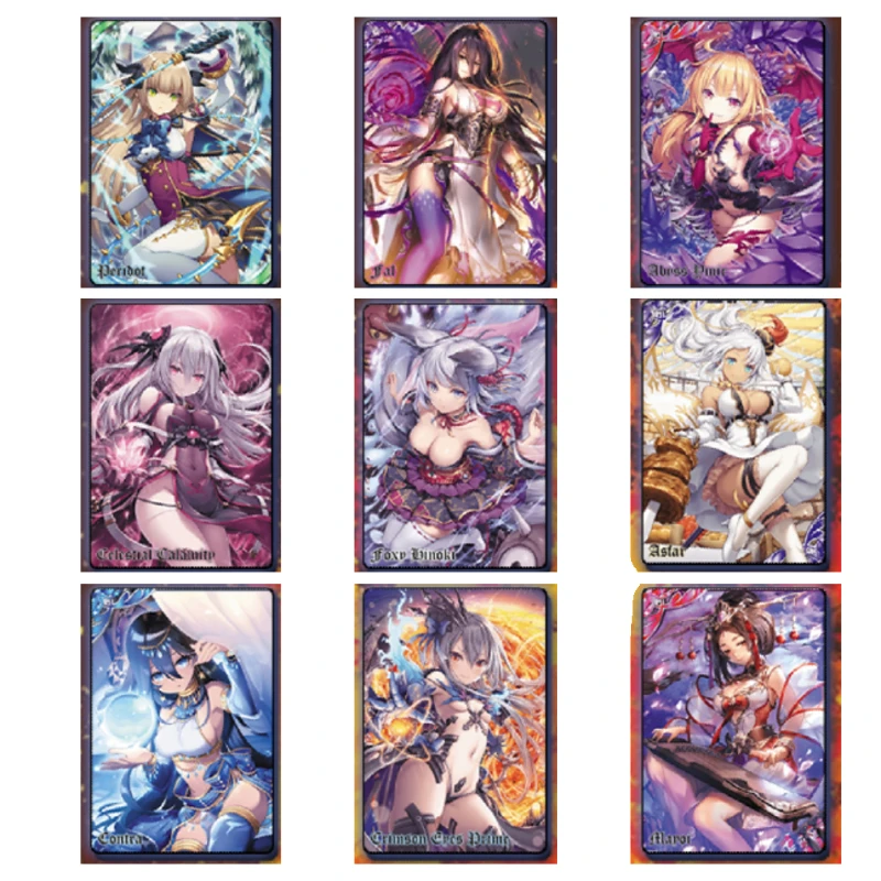 

9pcs/set New anime Anime Rare Collection Kawaii Sexy Goddess Beauty Sister Card Flash Card Boy Girl Toy Birthday Gift Series
