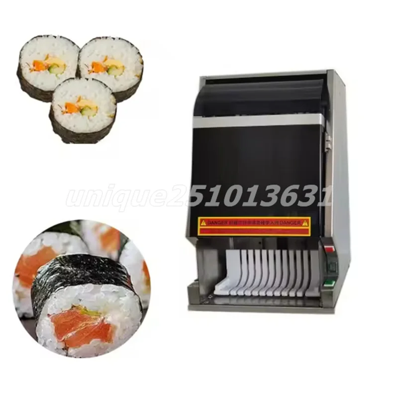 

Commercial 8 / 10 / 12 Pieces Rice Roll Cutting Machine Automatic Sushi Rolling Cutter Electric Sushi Cutter Slicer