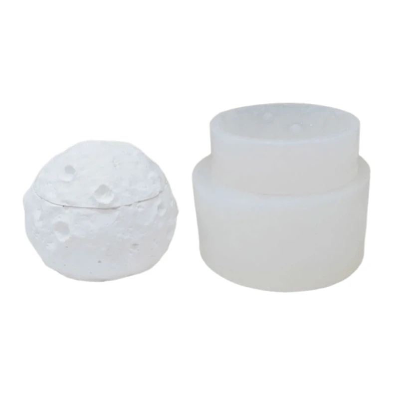 

Moon Shaped Holder Molds, Resins Jar Molds with Lid Molds for Candle Cup