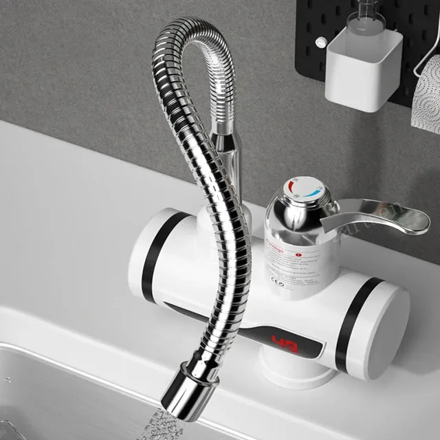 Robinet mitigeur électrique chaud-froid 3000W, robinet à chauffage instantané, Rotation à 360 degrés, chauffage rapide, fournitures numériques de cuisine et de salle de bains 1