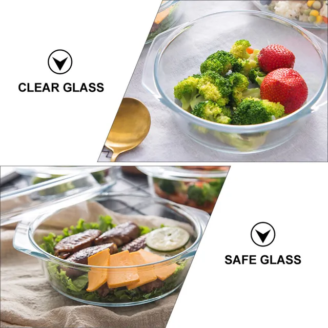 4600ml Large Capacity Tempered Glass Bowl Heat-resistant Microwavable  Kitchen Baking Mixing Bowls Food Salad Storage Container - Bowls -  AliExpress