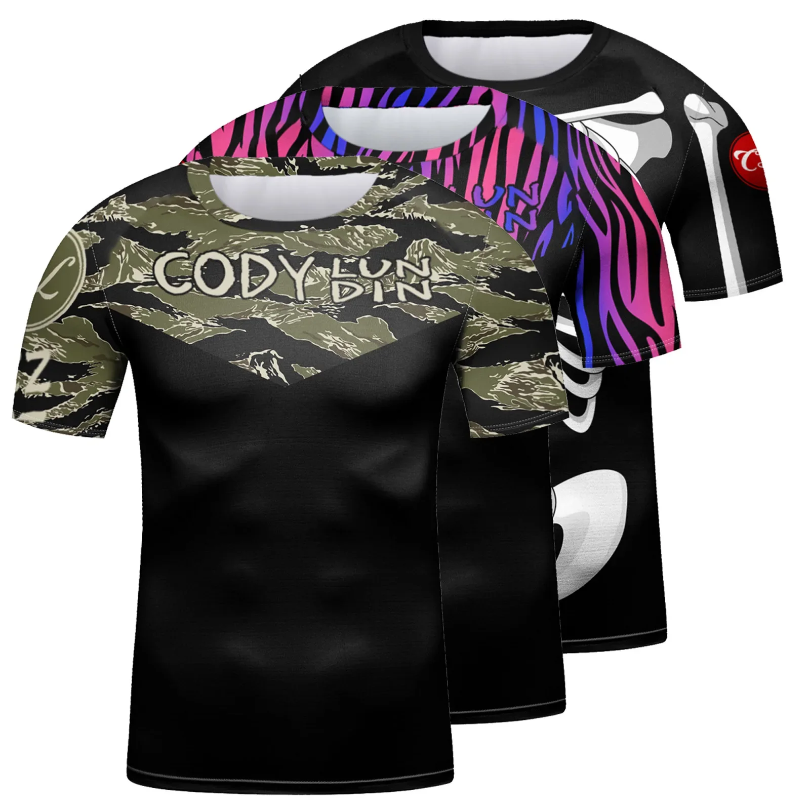 Kid's Compression Short Sleeve T Shirt MMA Boxing Training