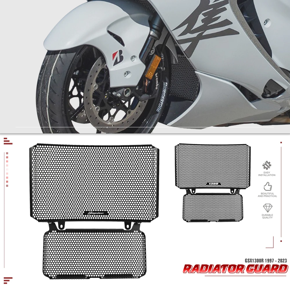 

Radiator And Oil Cooler Guard Set For Suzuki GSX1300R 1300R 1300 R GSX1300 R Hayabusa 1997-2023 2018 2019 2020 2021 2022