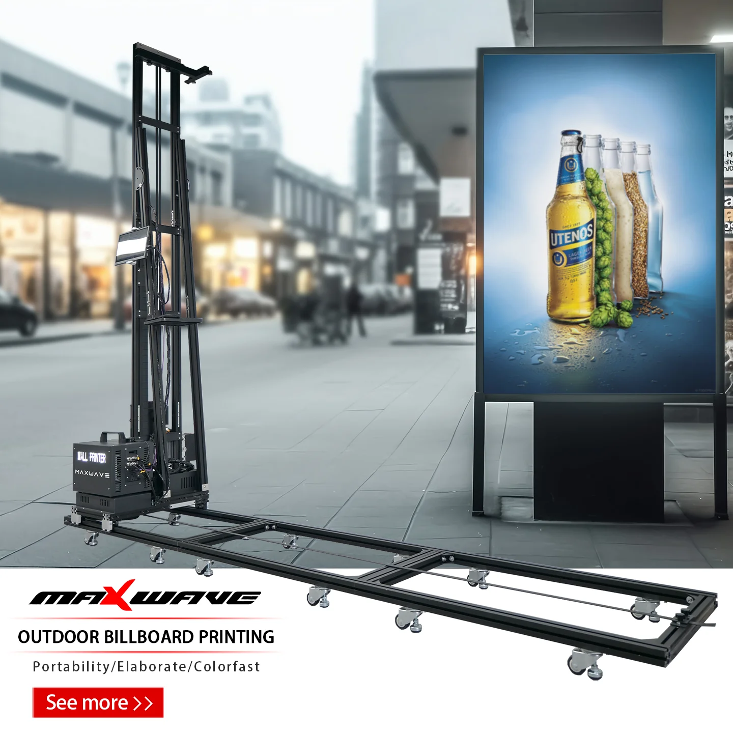 High Quality Black 2-in-1 wall printer and floor printer business opportunity 3D wall floor printing machine
