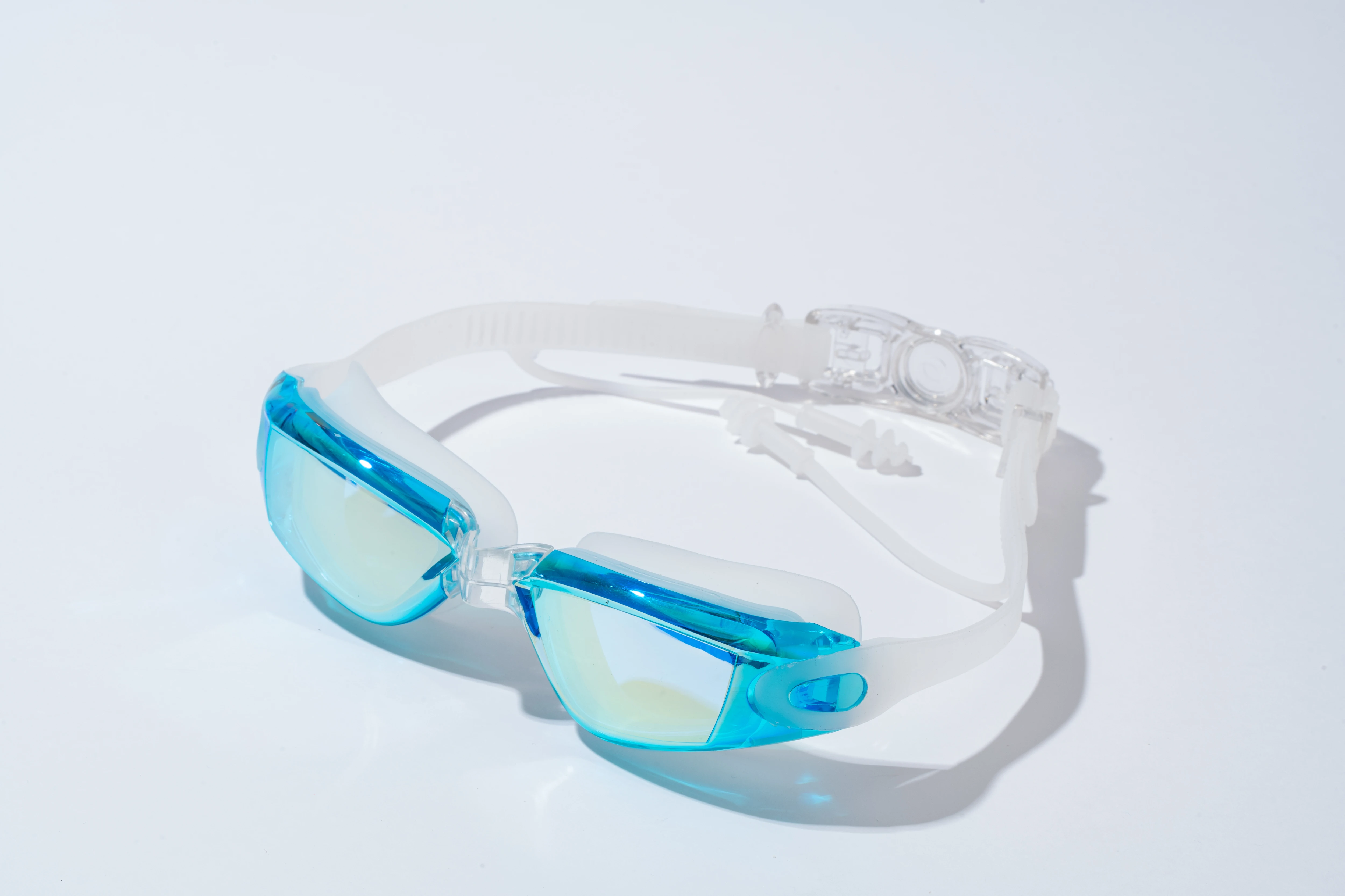 Professional Adult Swim Goggles Waterproof Fog-proof Racing Goggles Men Women Cool Silver Plated Swimming Equip