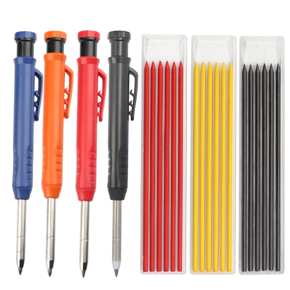 SolidCarpenterPencilSetwith6RefillBuiltinSharpenerDeepHole