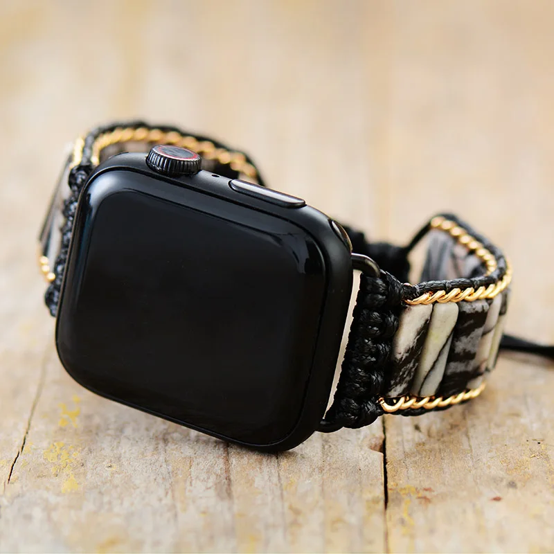 Men's Natural Lava Stone Healing Beaded Smartwatch Bracelet