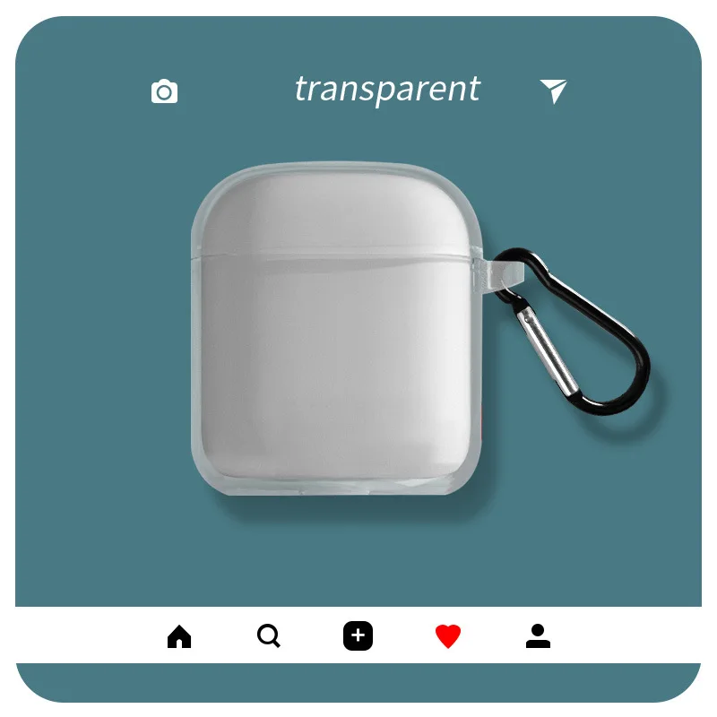 Funda para AirPods con gancho Transparente de Epico