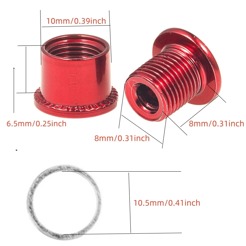 3 Piezas Tornillos De Manivela De Bicicleta Pernos De Plato De Manivela De Aleación De Aluminio M18 Rosca Estándar Tornillos De Fijación De Manivela