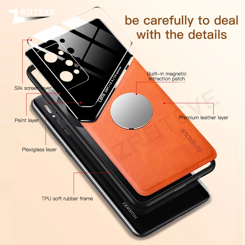 Zroteve PU Leather Magnetic Hard Cover - Premium Phone Case