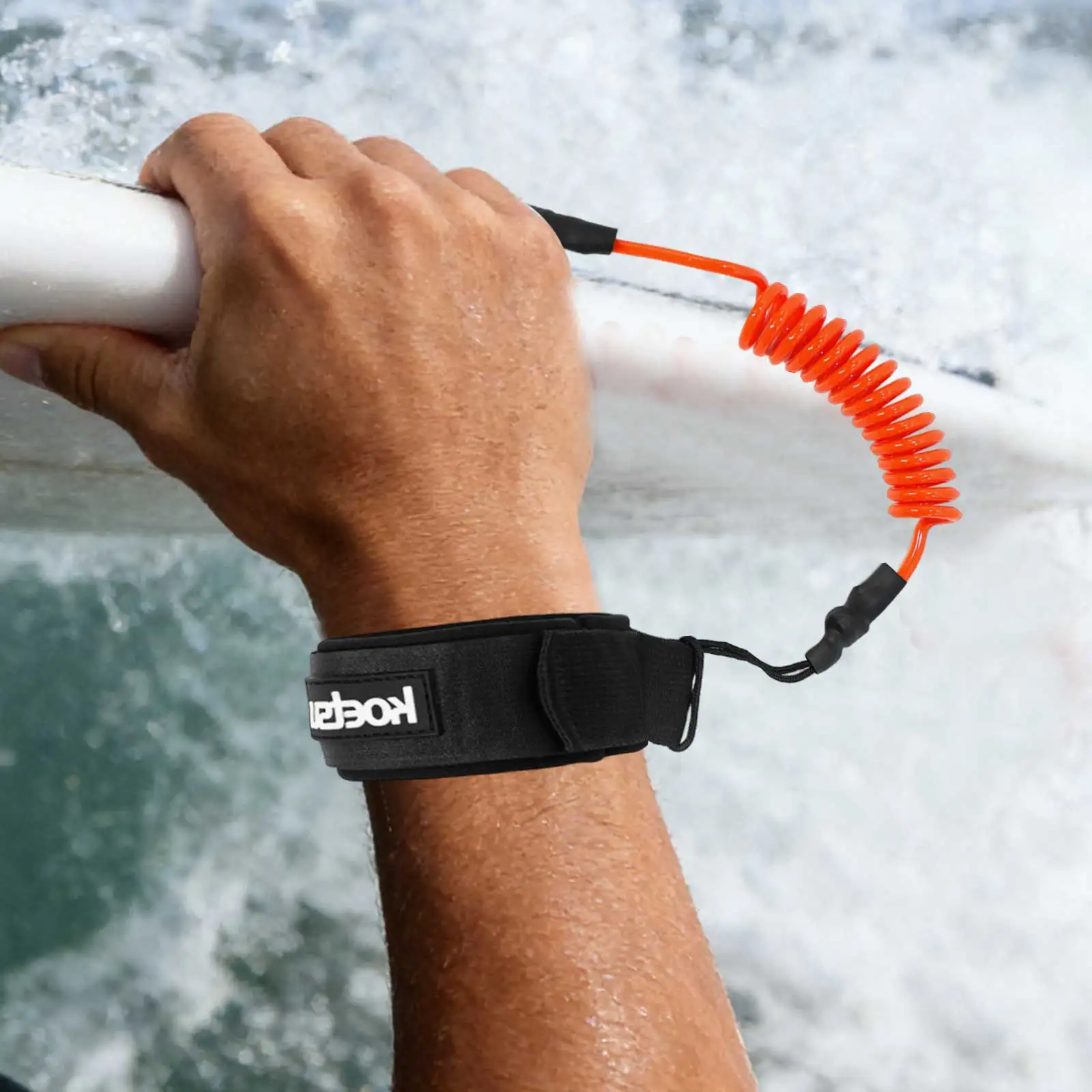 Durable TPU Safety Hand Rope Hook with Elastic Stretch for Fishing Tools and Stand-Up Paddle Boards