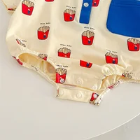 Baby Summer Rompers for Girls Boys Cute Printed Toddler One-Piece Jumpsuit Fashion Korean Infant Overalls Clothing 0-2 Years 4