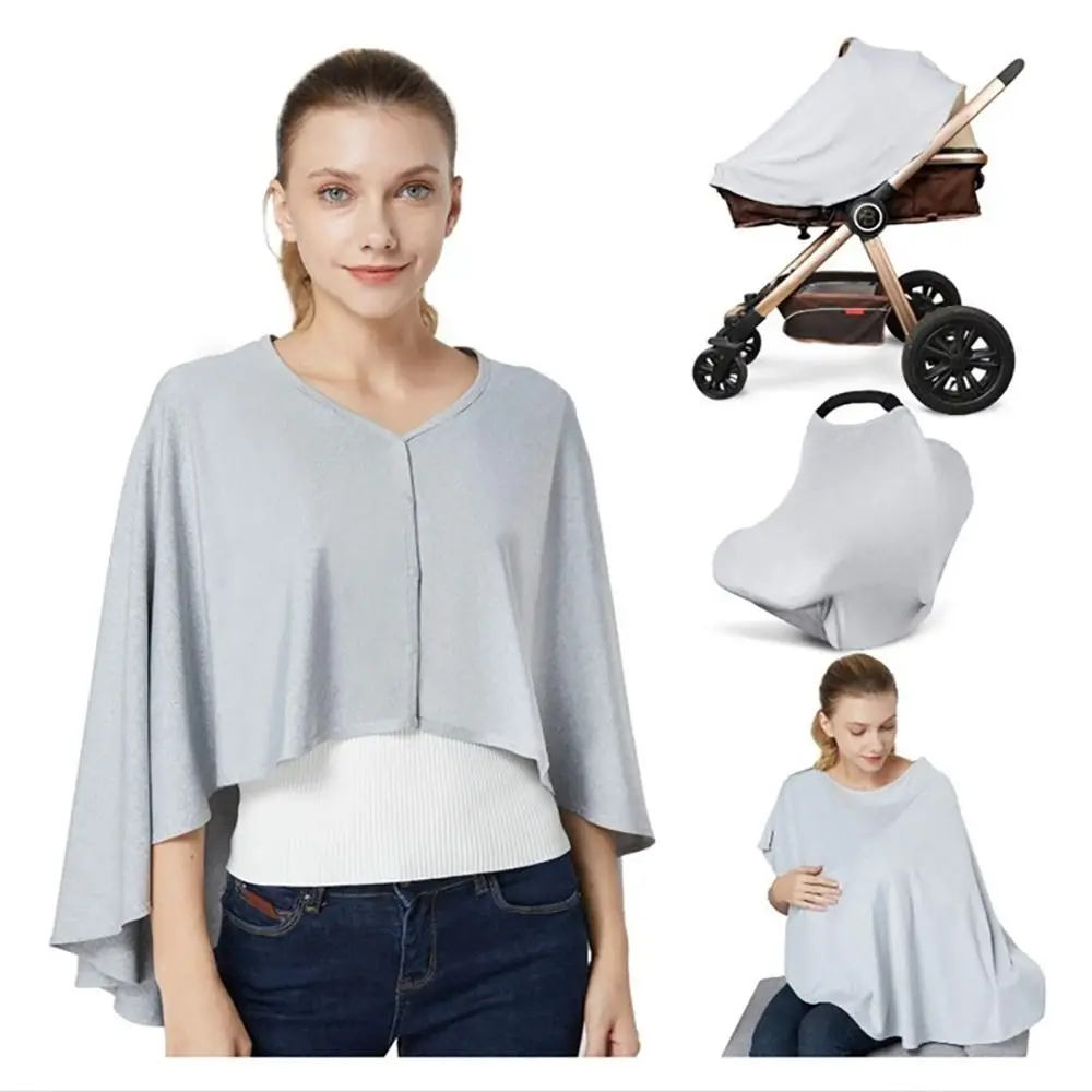 Muslin Fabric Baby Nursing Poncho Breastfeeding Cover